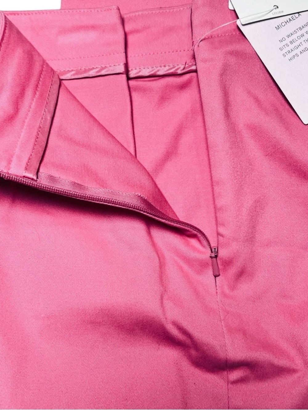 NWT Liz Claiborne Michaela Capri Pants Pink Stretch Cuffed Hem Womens Sz 14 Y2K - Picture 7 of 9